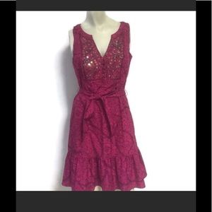 WHBM pink dress with jewel detail